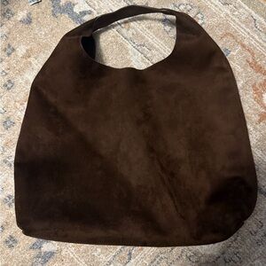 GAP Dark Brown Suede Shoulder Bag